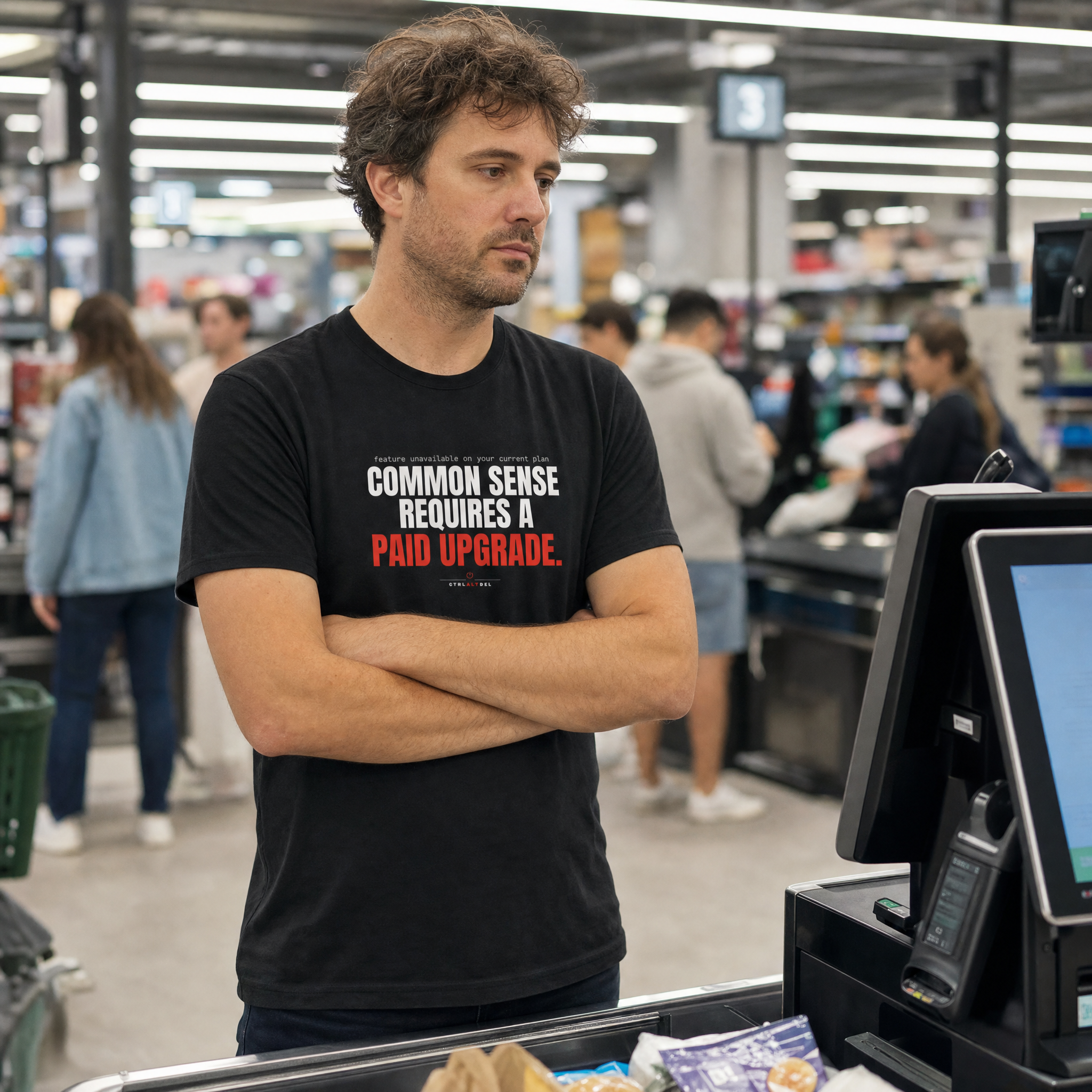 Common Sense Requires A Paid Upgrade Tee: lifestyle photo