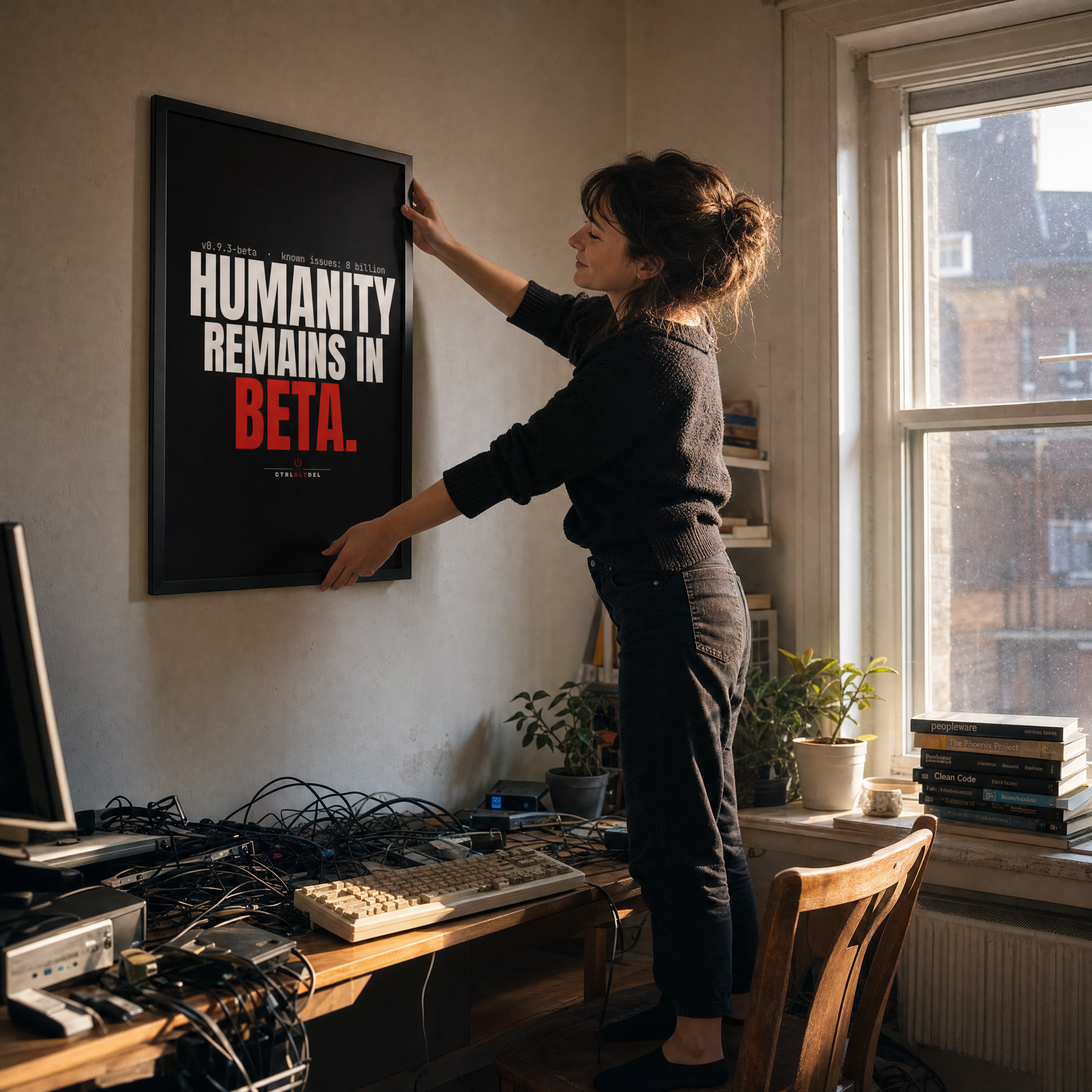 Humanity Remains In Beta Poster: lifestyle photo