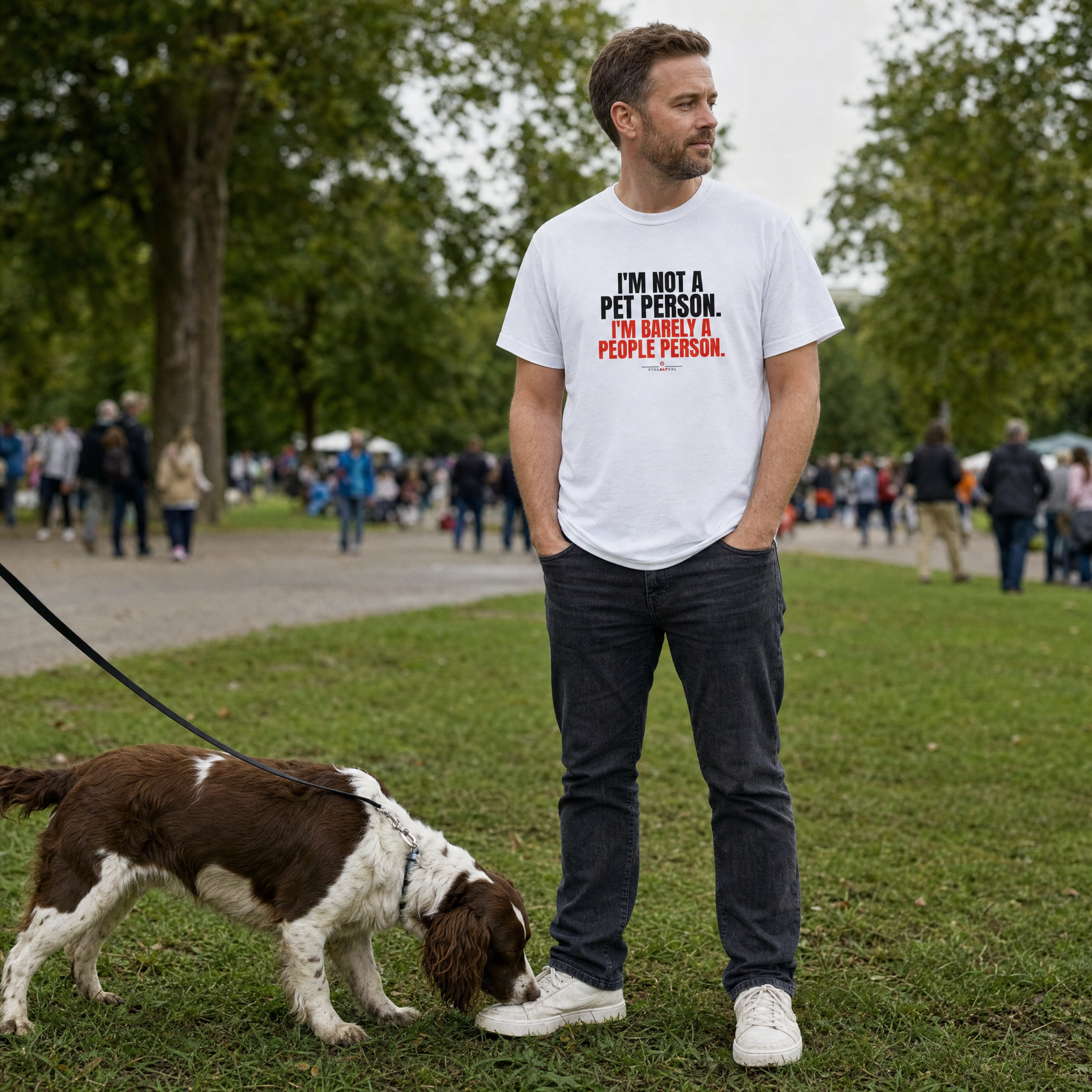 I'm Not A Pet Person. I'm Barely A People Person. Tee: lifestyle photo