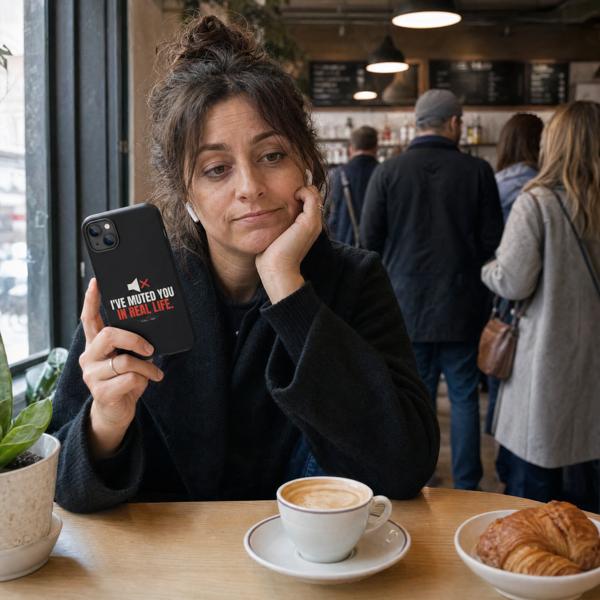 I've Muted You In Real Life. Phone Case: lifestyle photo