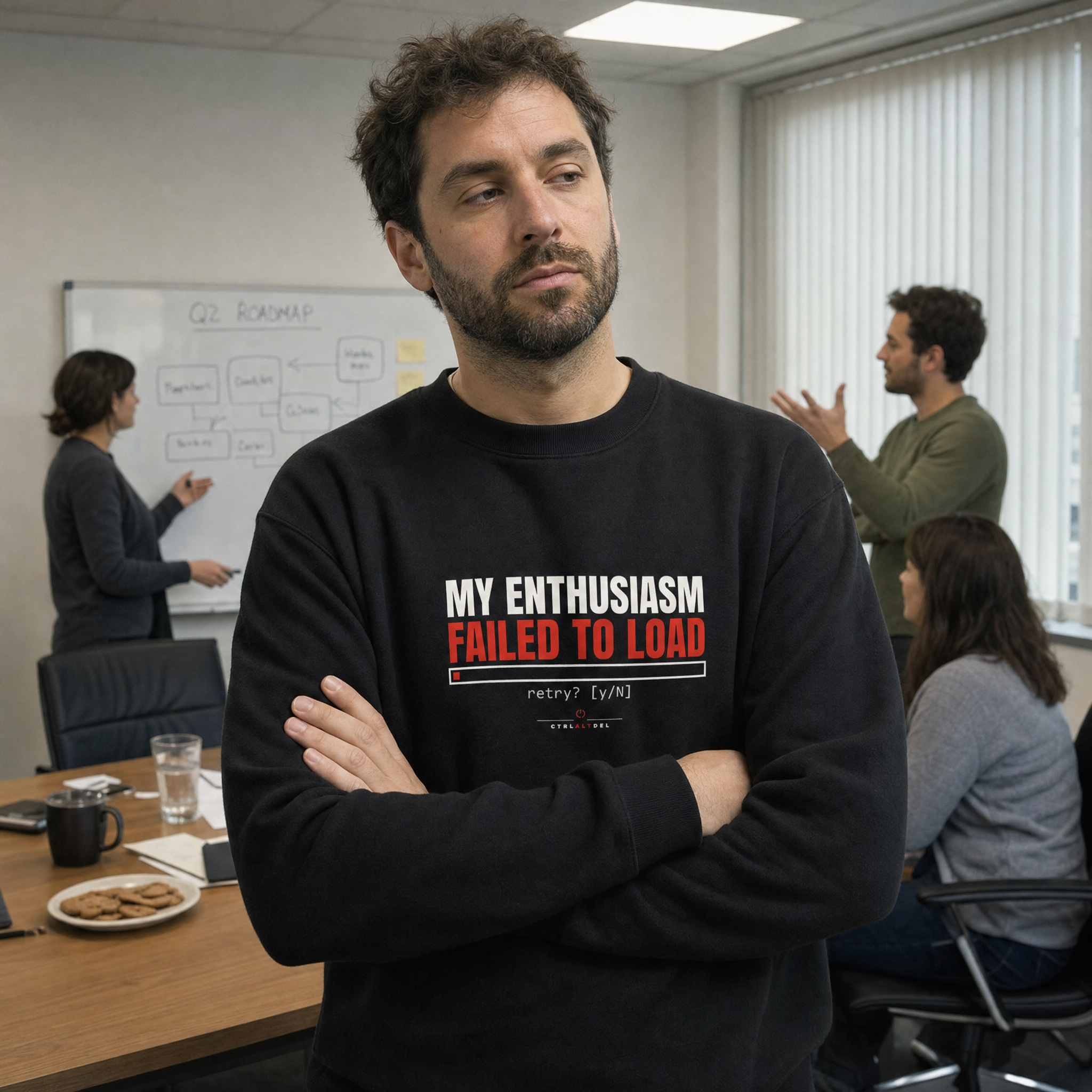 My Enthusiasm Failed To Load Sweatshirt: lifestyle photo