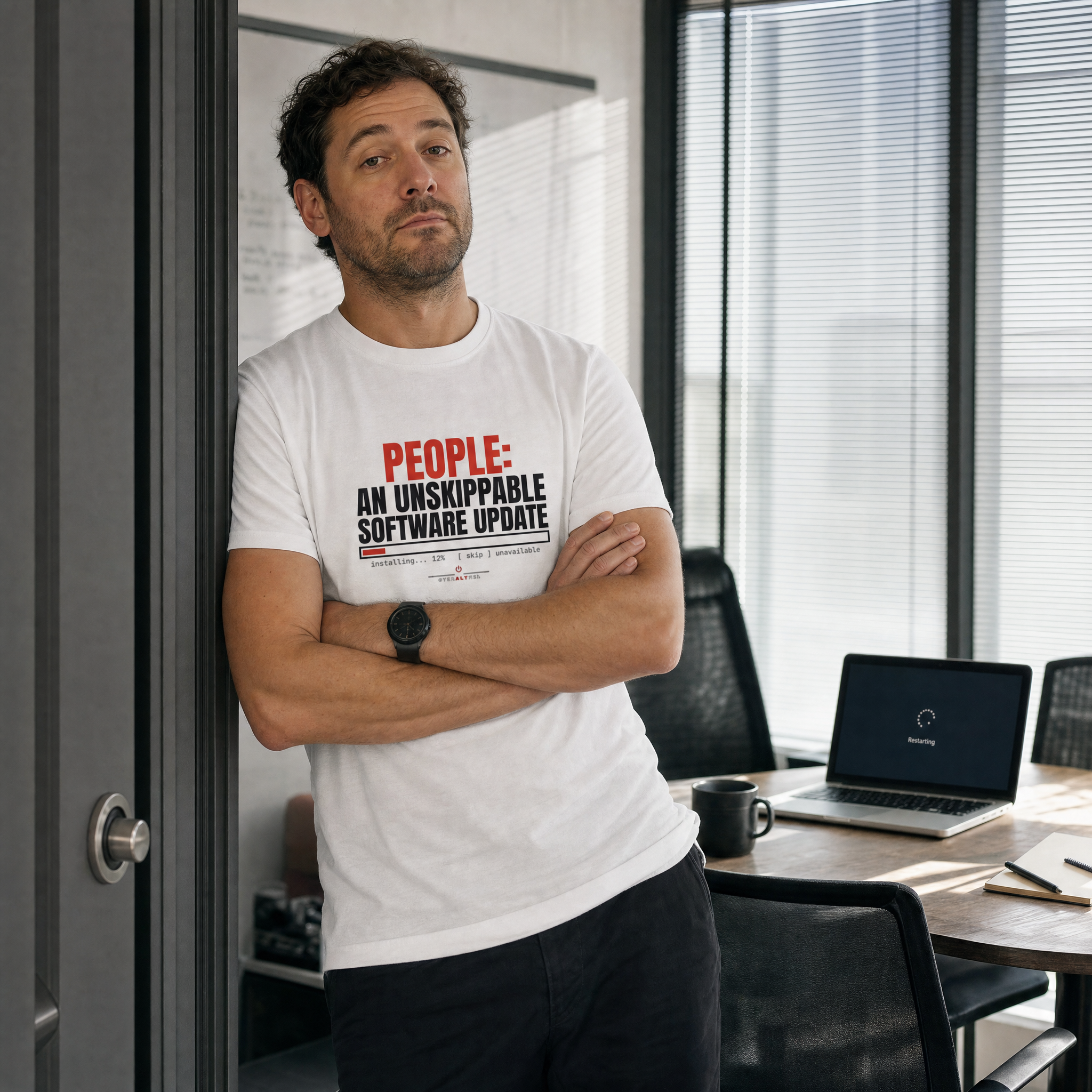 People: An Unskippable Software Update Tee: lifestyle photo
