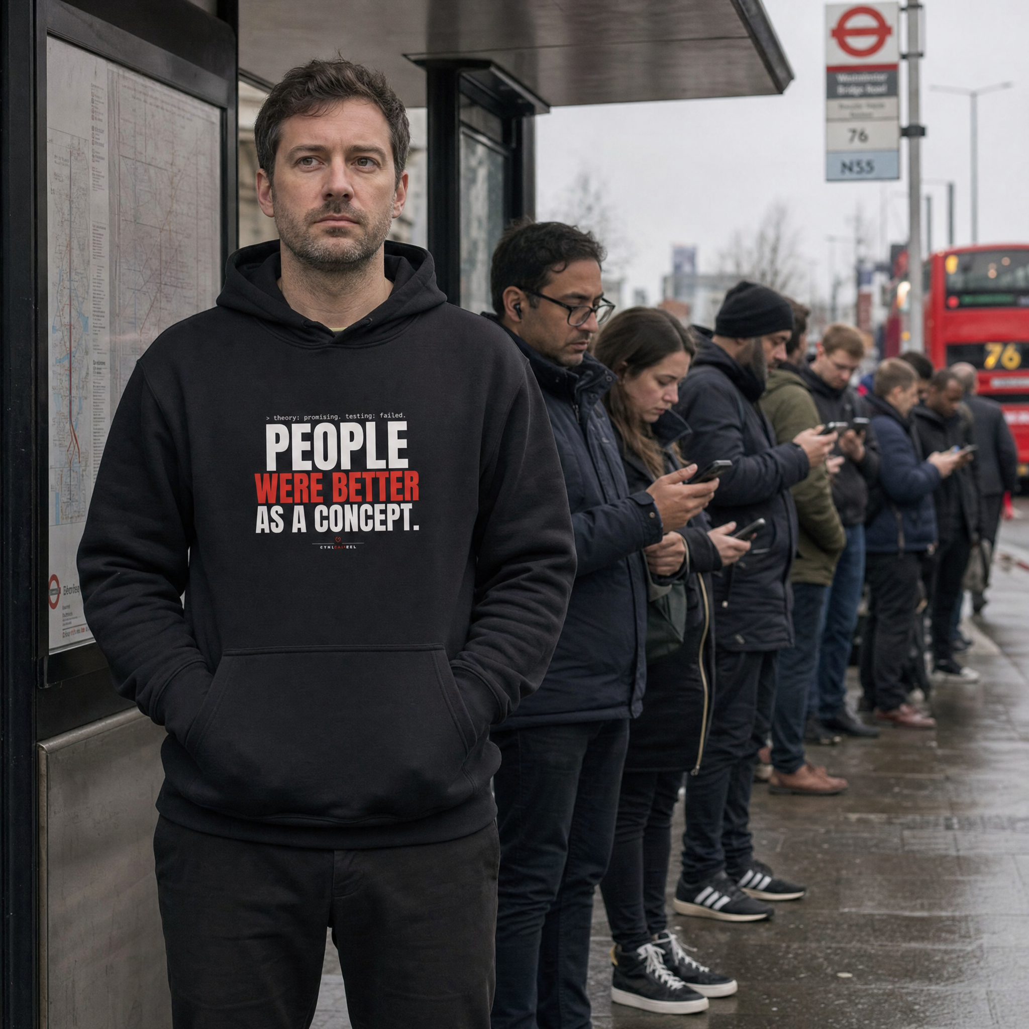 People Were Better As A Concept Hoodie: lifestyle photo