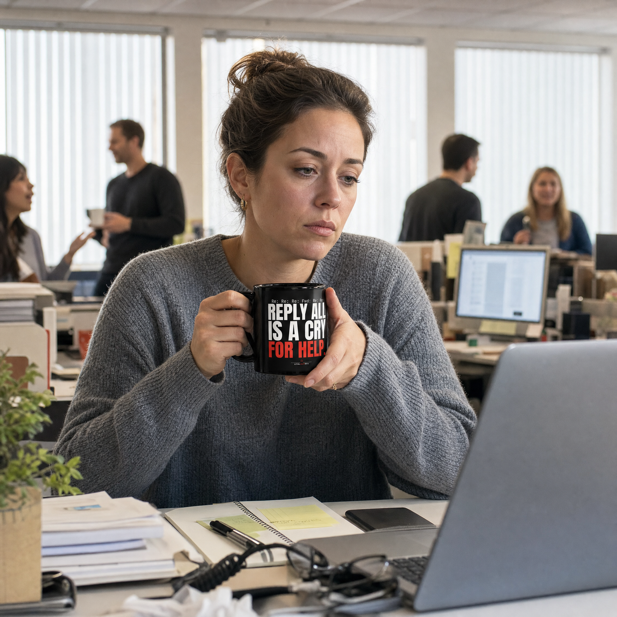 Reply All Is A Cry For Help Mug: lifestyle photo