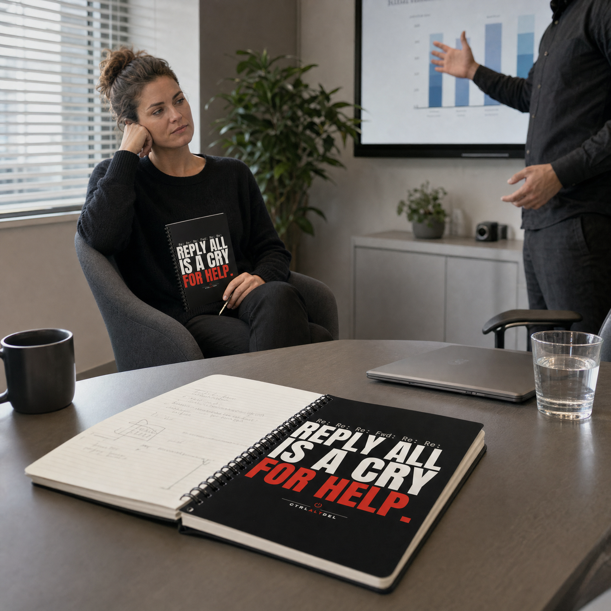 Reply All Is A Cry For Help Notebook: lifestyle photo