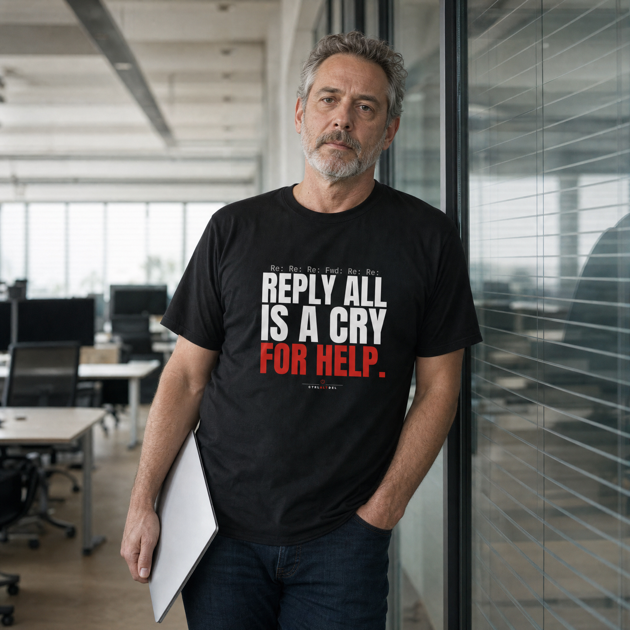 Reply All Is A Cry For Help Tee: lifestyle photo